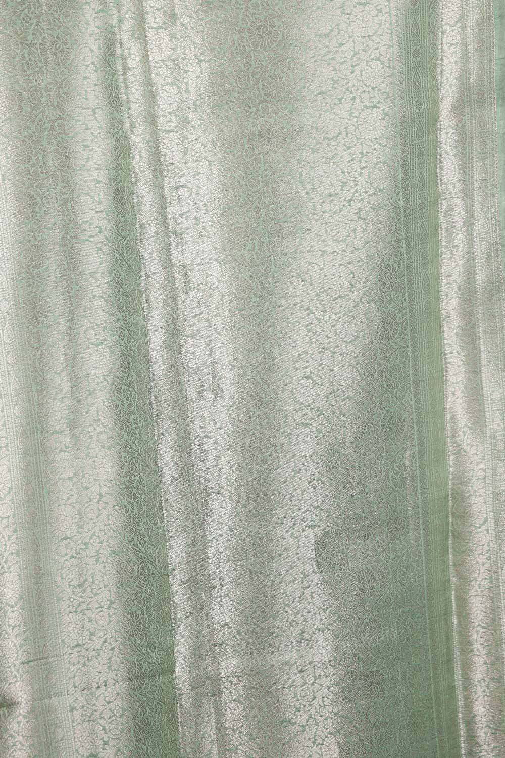 Pista Green Banarasi Saree
