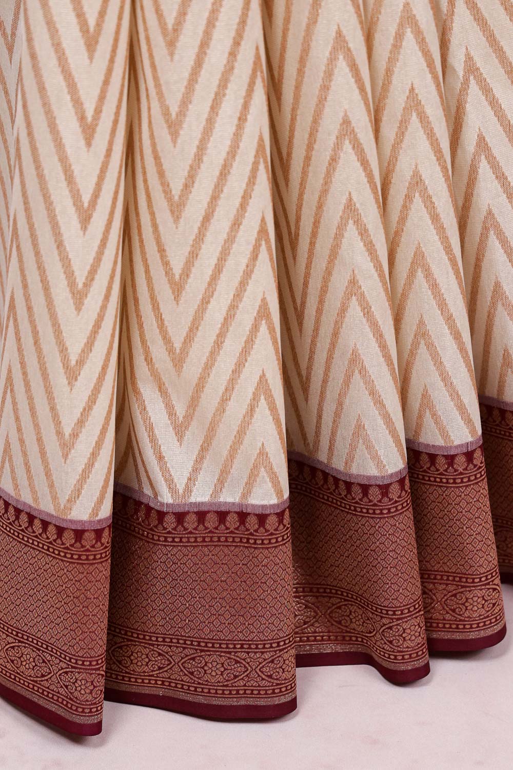 Cream Semi Tissue Saree