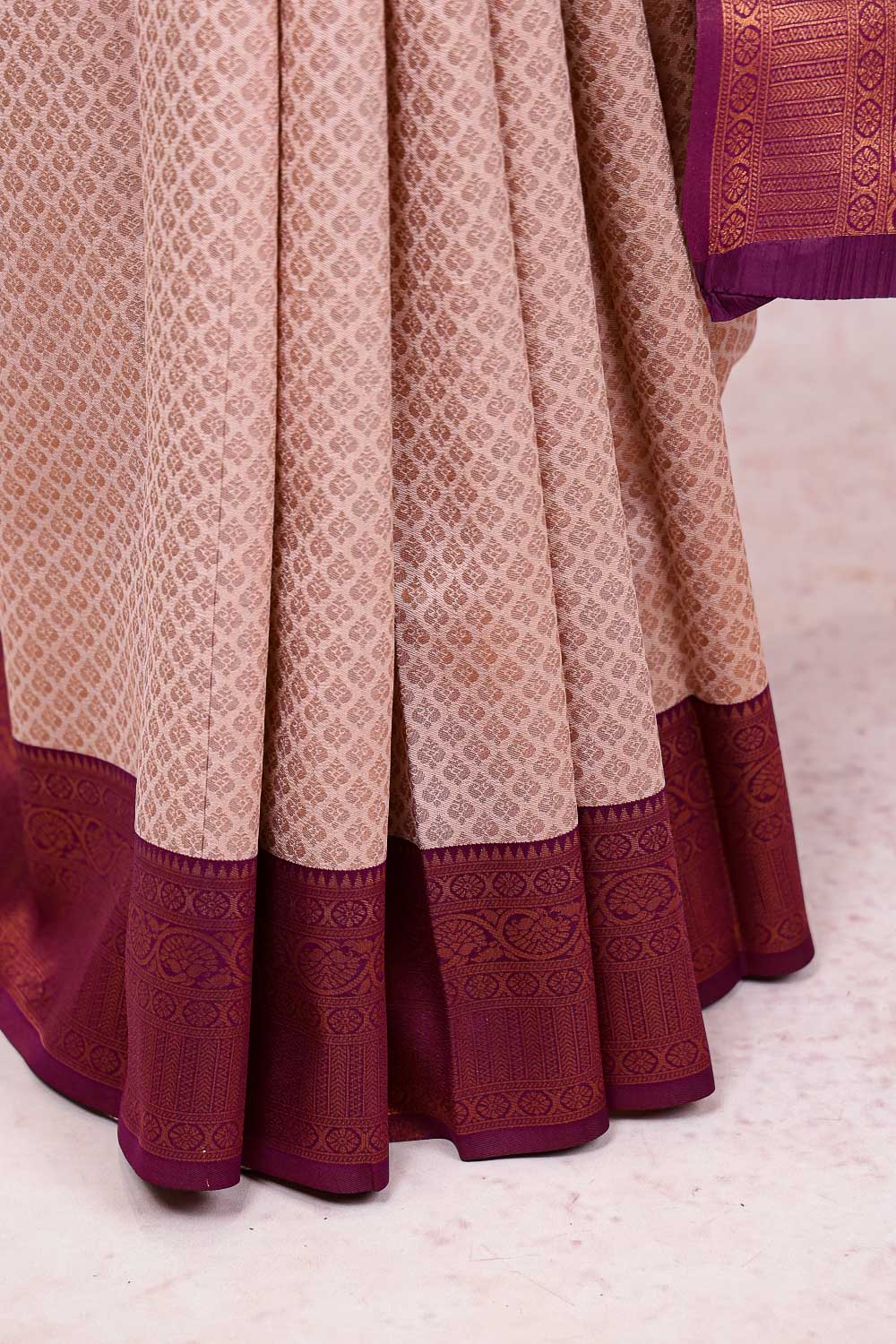 Peach Semi Silk Saree