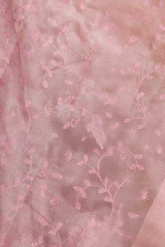 Pink Semi Tissue Saree