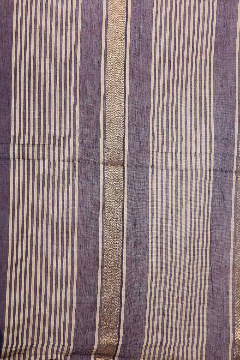 Navy Blue Cotton Saree