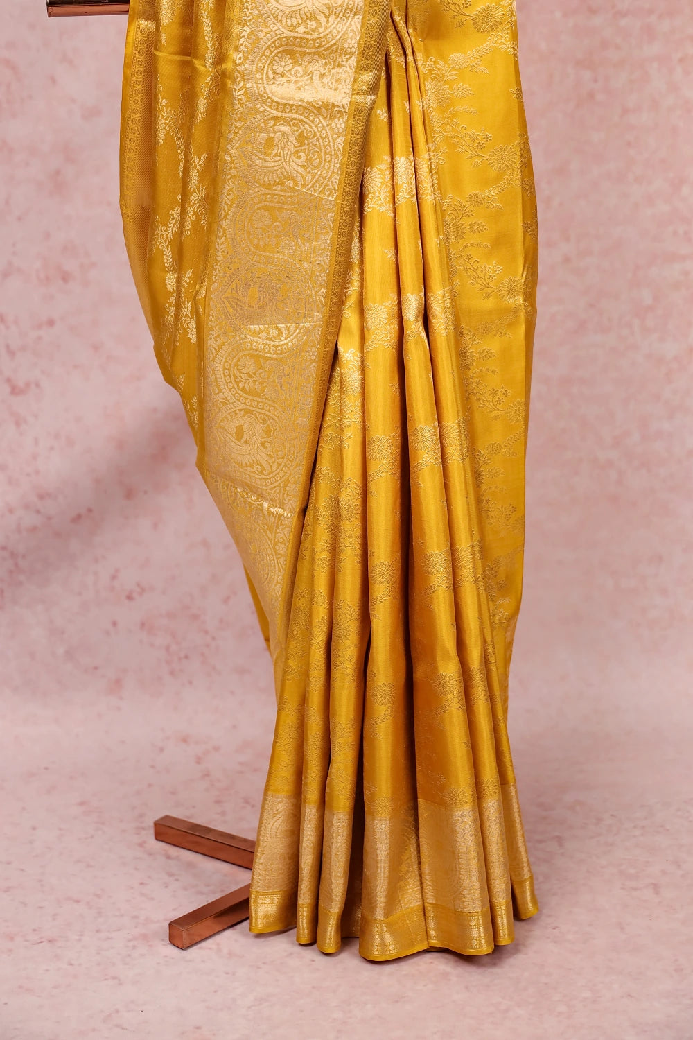 Yellow Kancheepuram Silk Saree