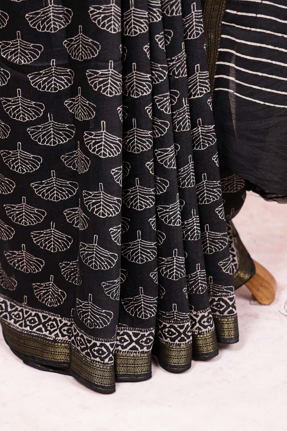 Black Soft Cotton Saree