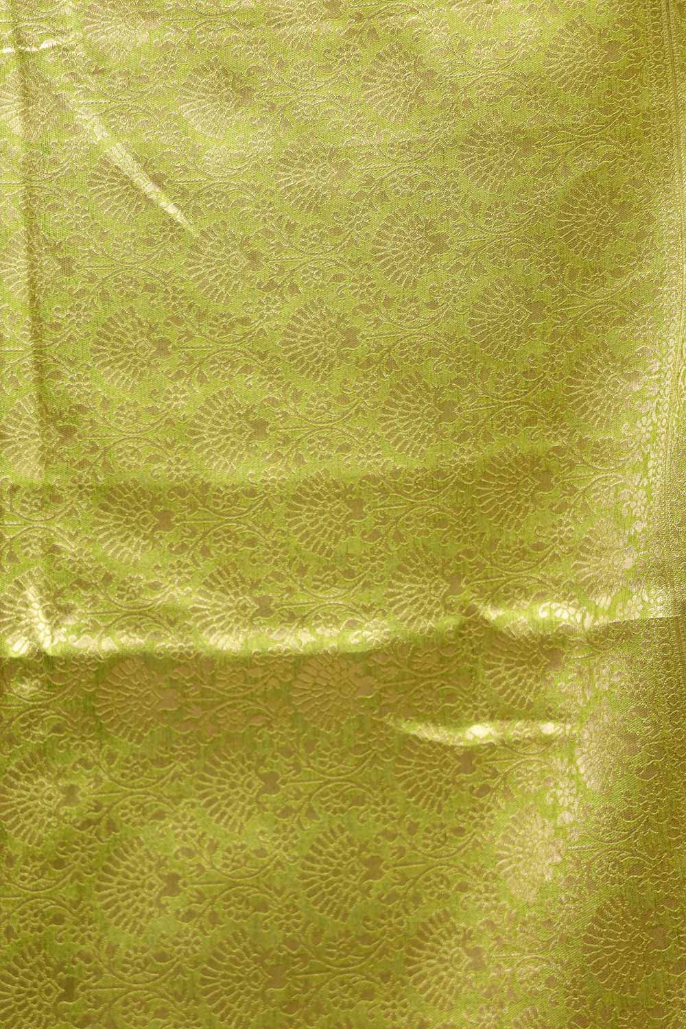 Green Semi Banarasi Saree