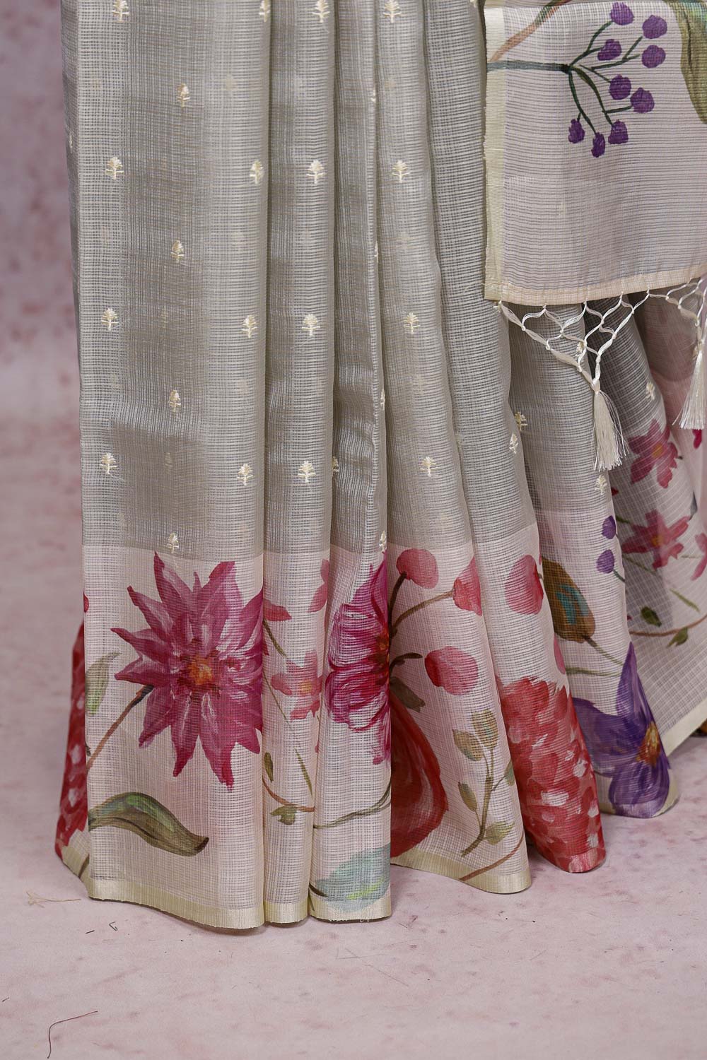 Cream Kota Saree