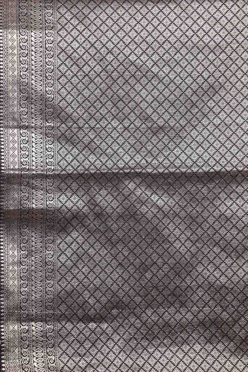 Black Semi Banarasi Saree