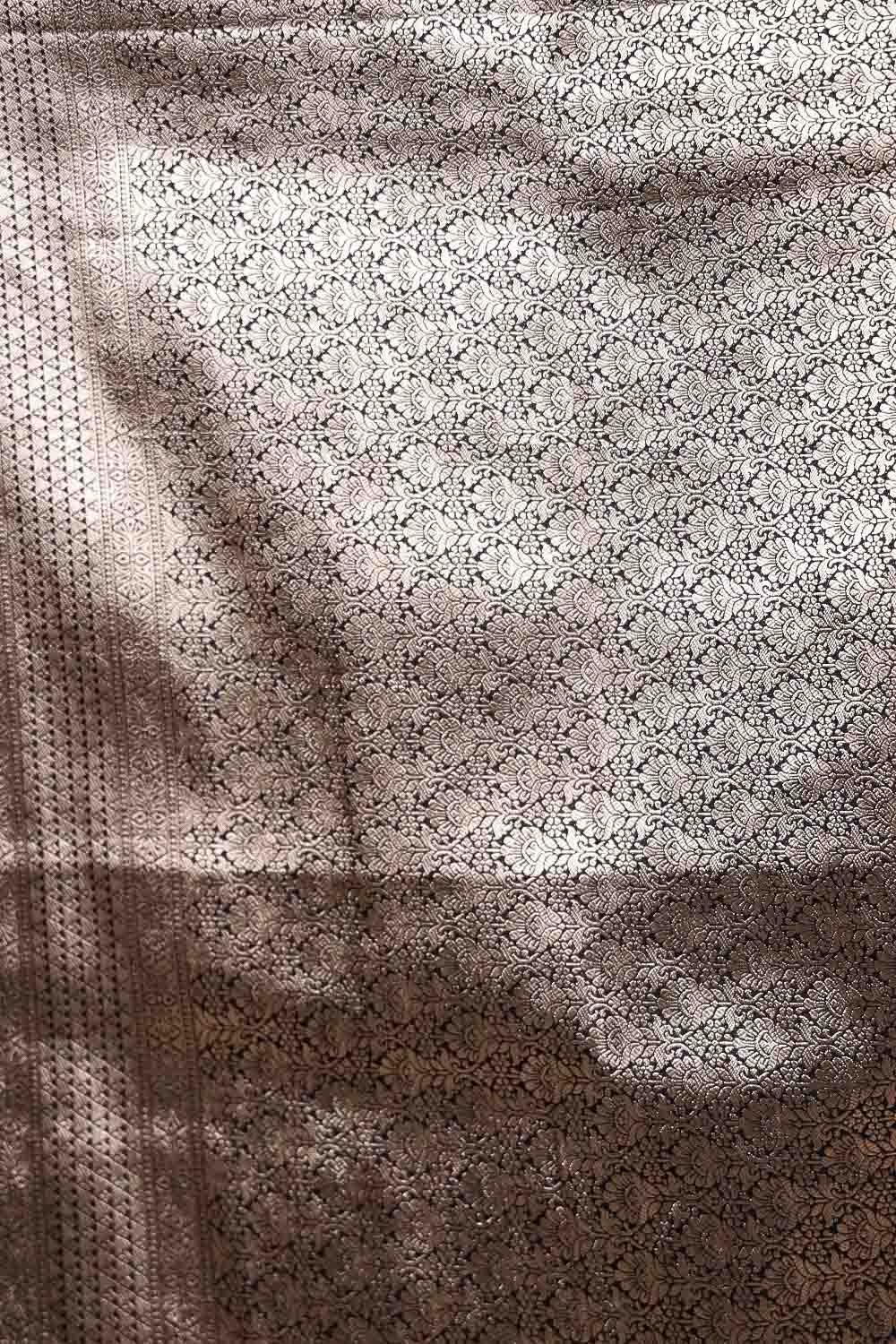 Black Semi Banarasi Saree