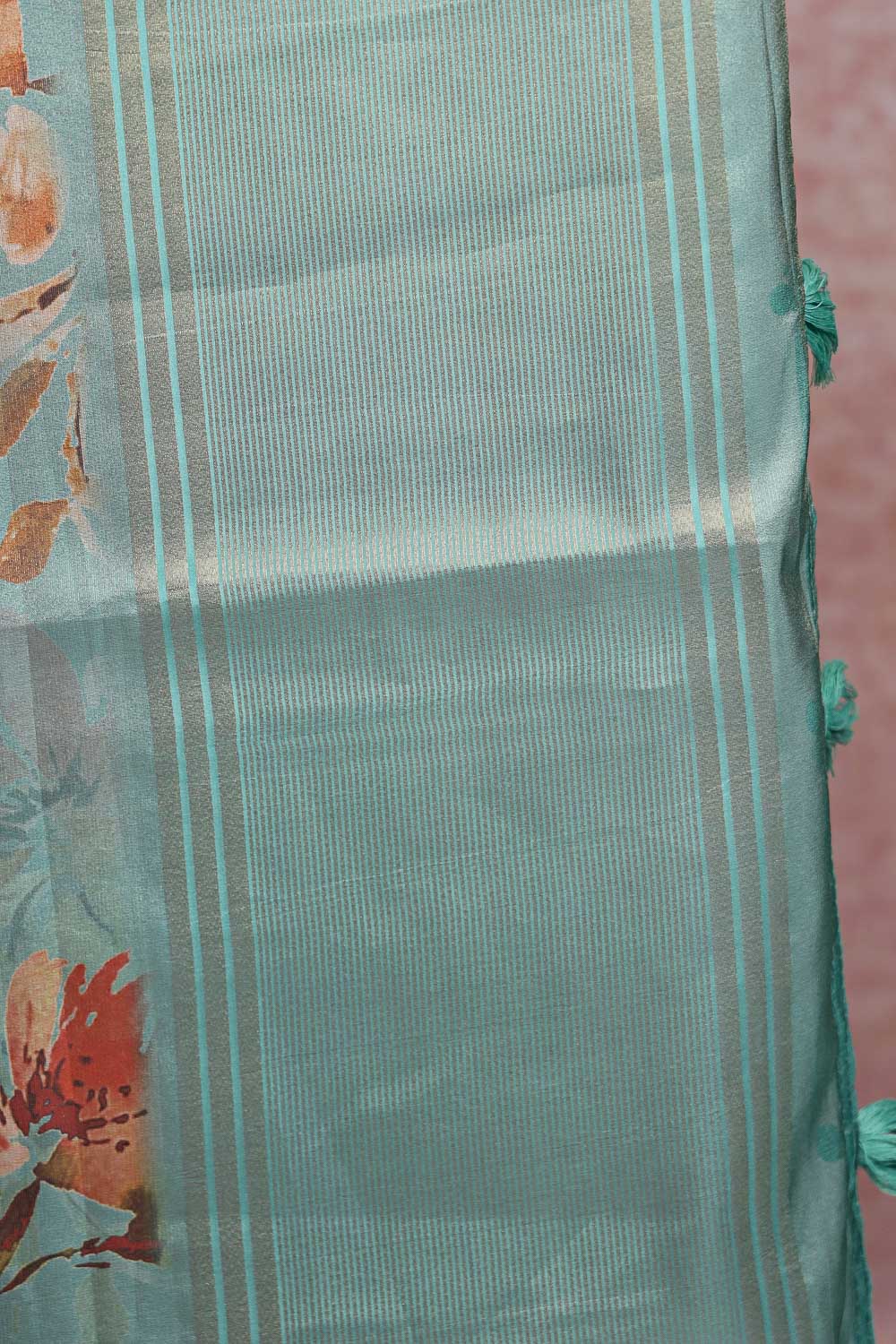 Sea Green Semi Organza Saree