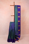 Peacock Blue Traditional Kancheepuram Silk Saree