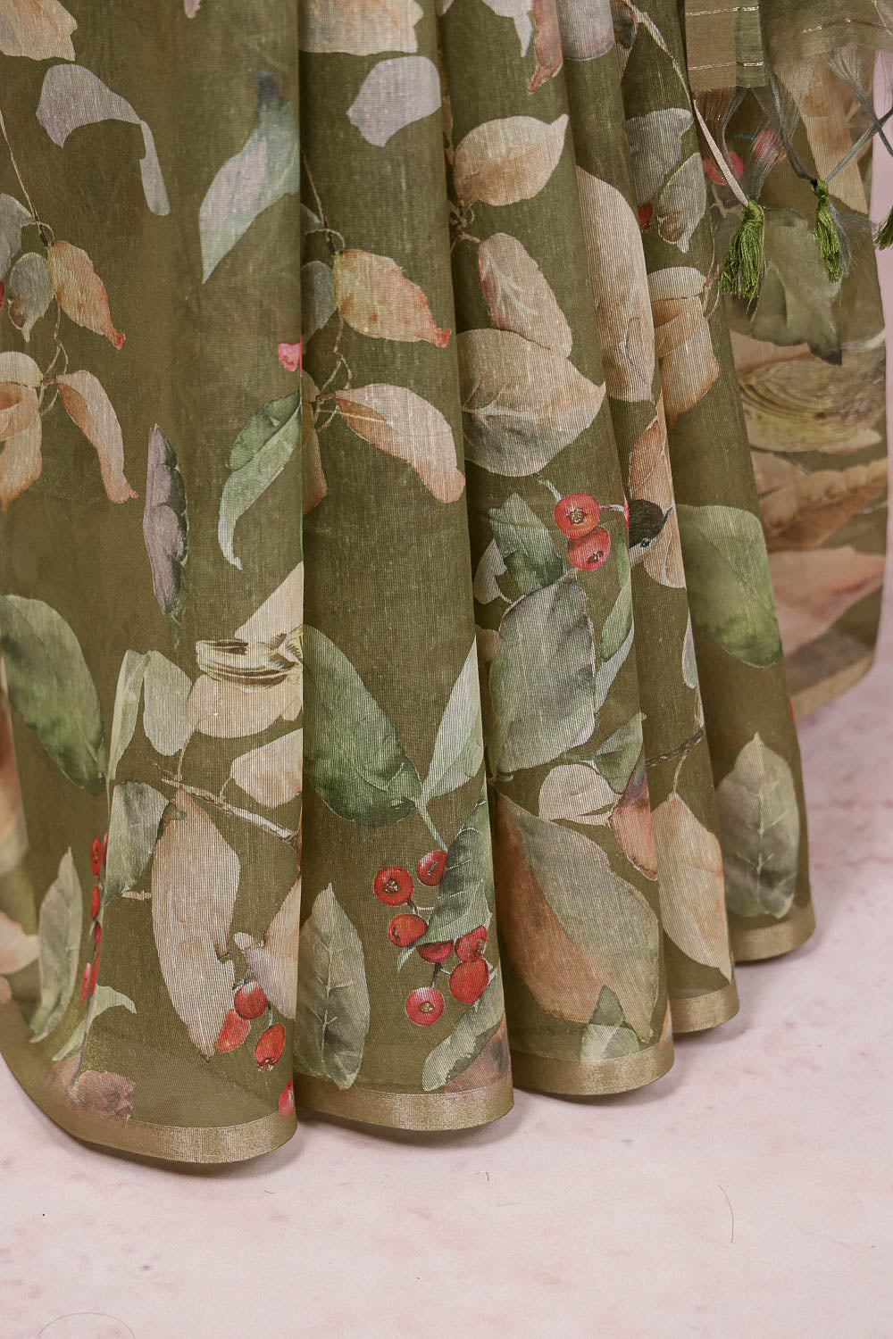 Green Semi Tissue Saree