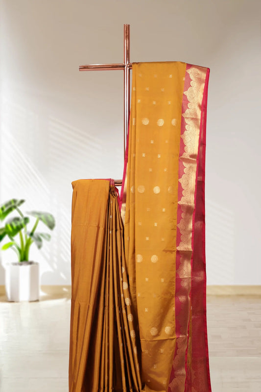 Golden Yellow Soft Silk Saree