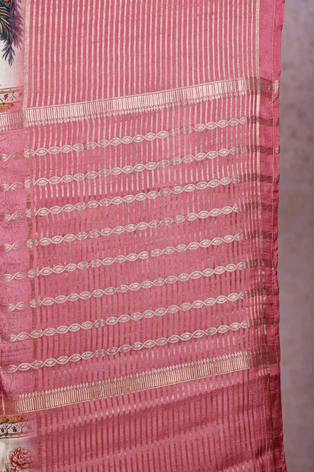 Onion Pink Dola Silk Saree