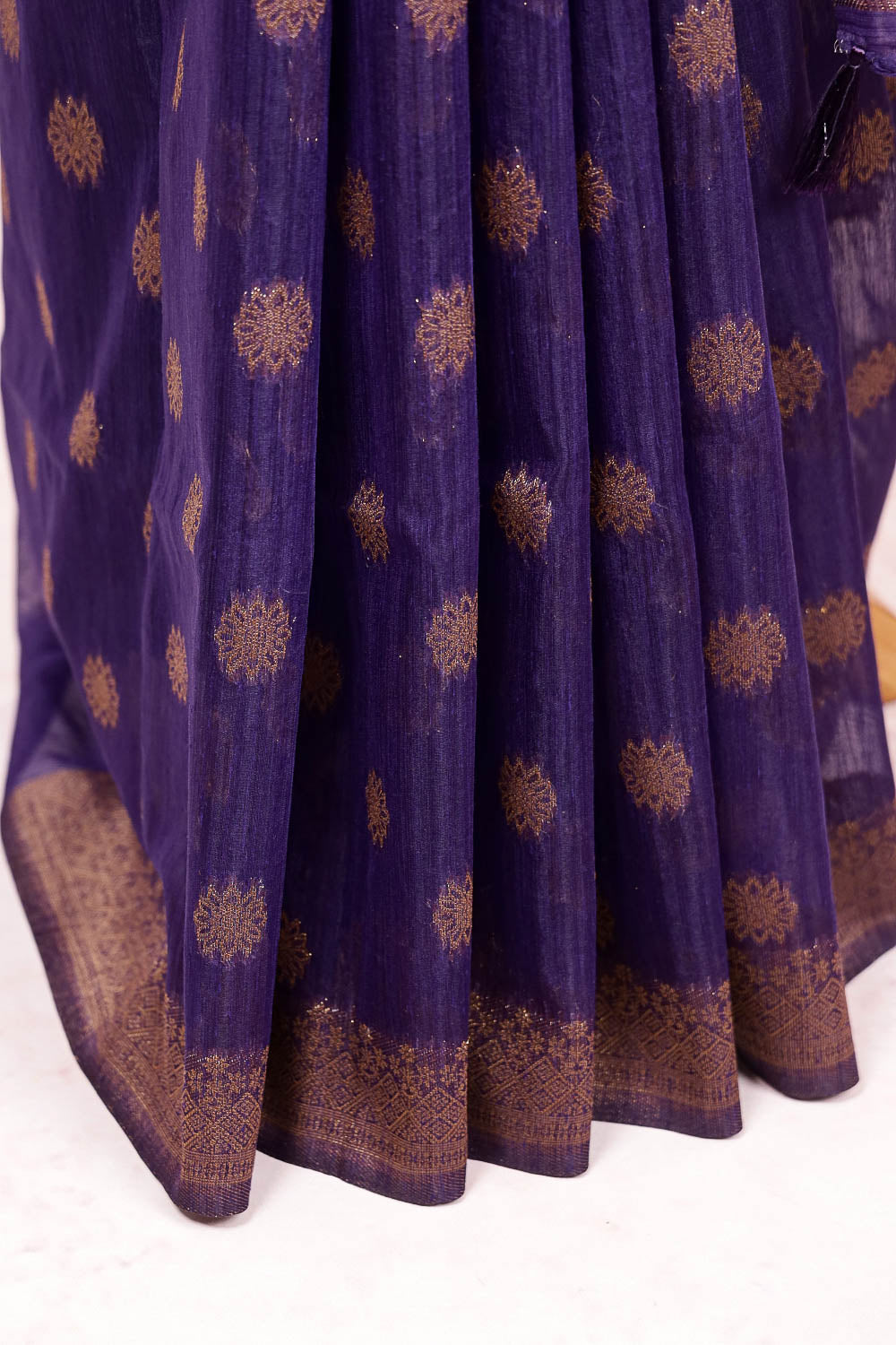 Voilet Semi Jute Saree