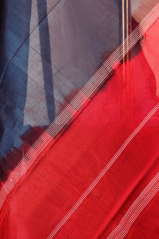 Blue Cotton Saree