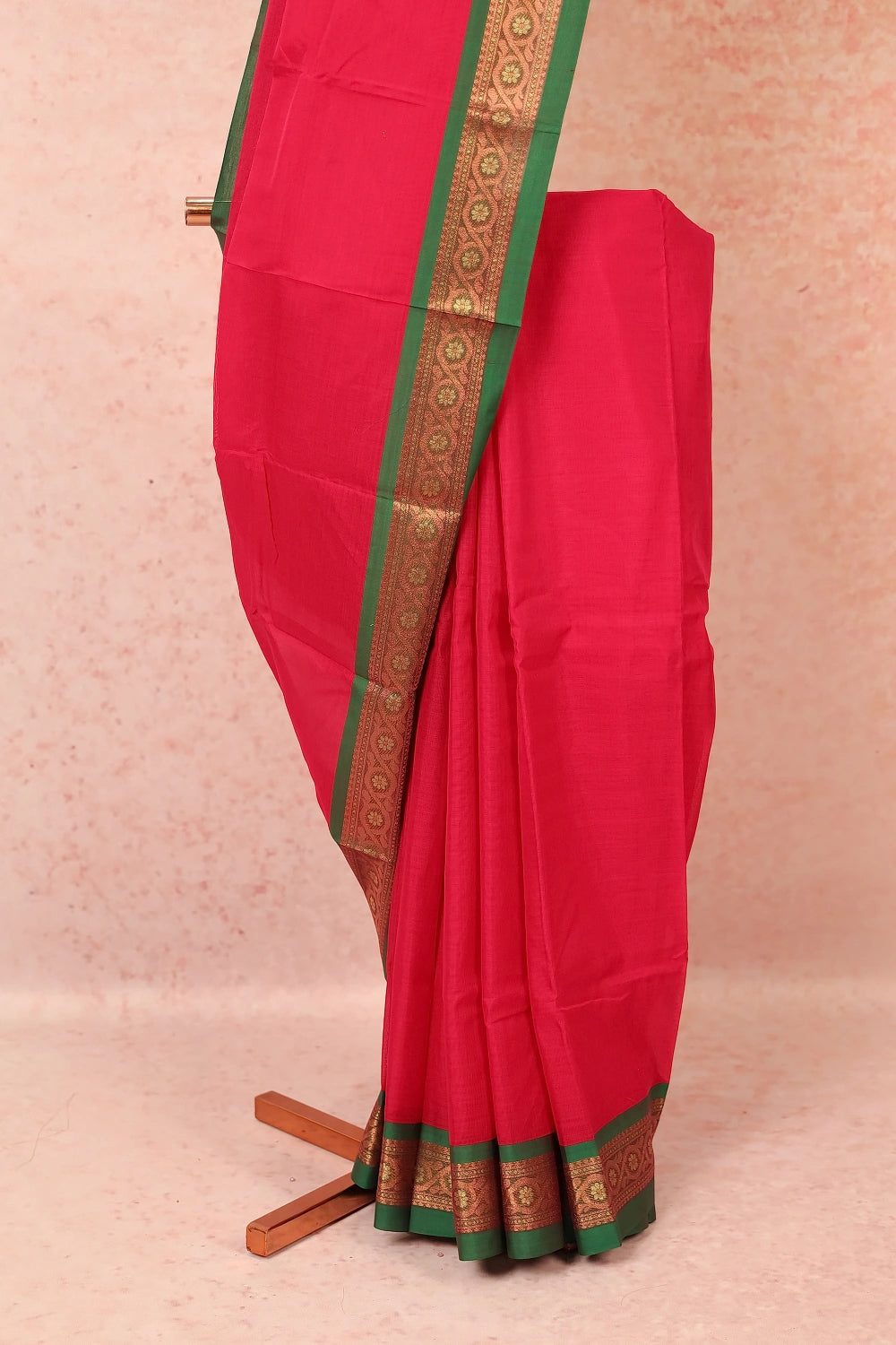 Rani Pink Cotton Saree