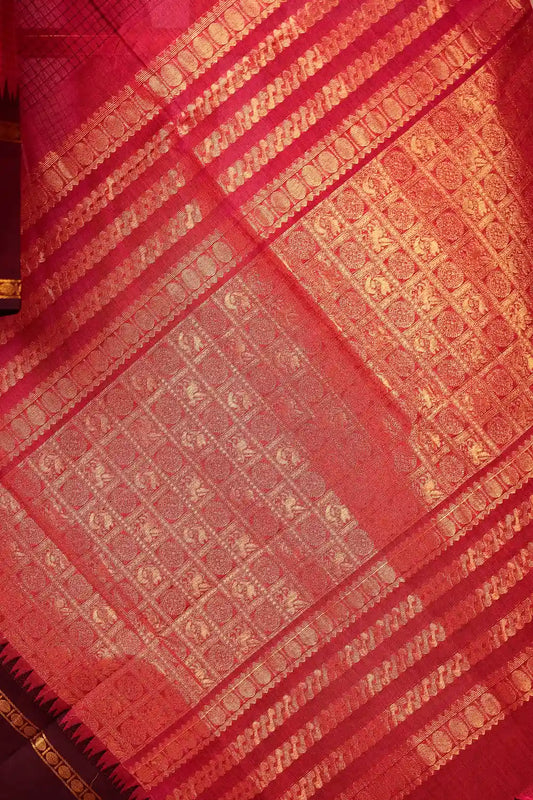 Purple Cotton Saree