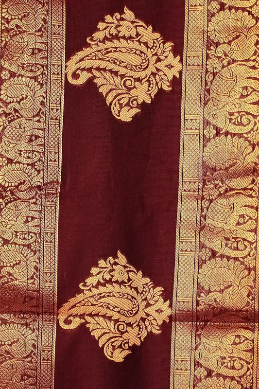 Coffee Brown Cotton Saree