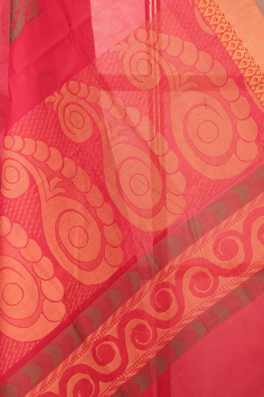 Red Cotton Saree
