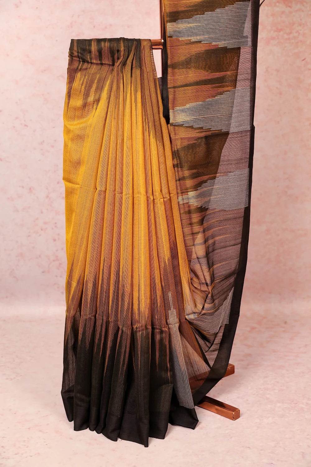 Mustard Semi Jute Saree
