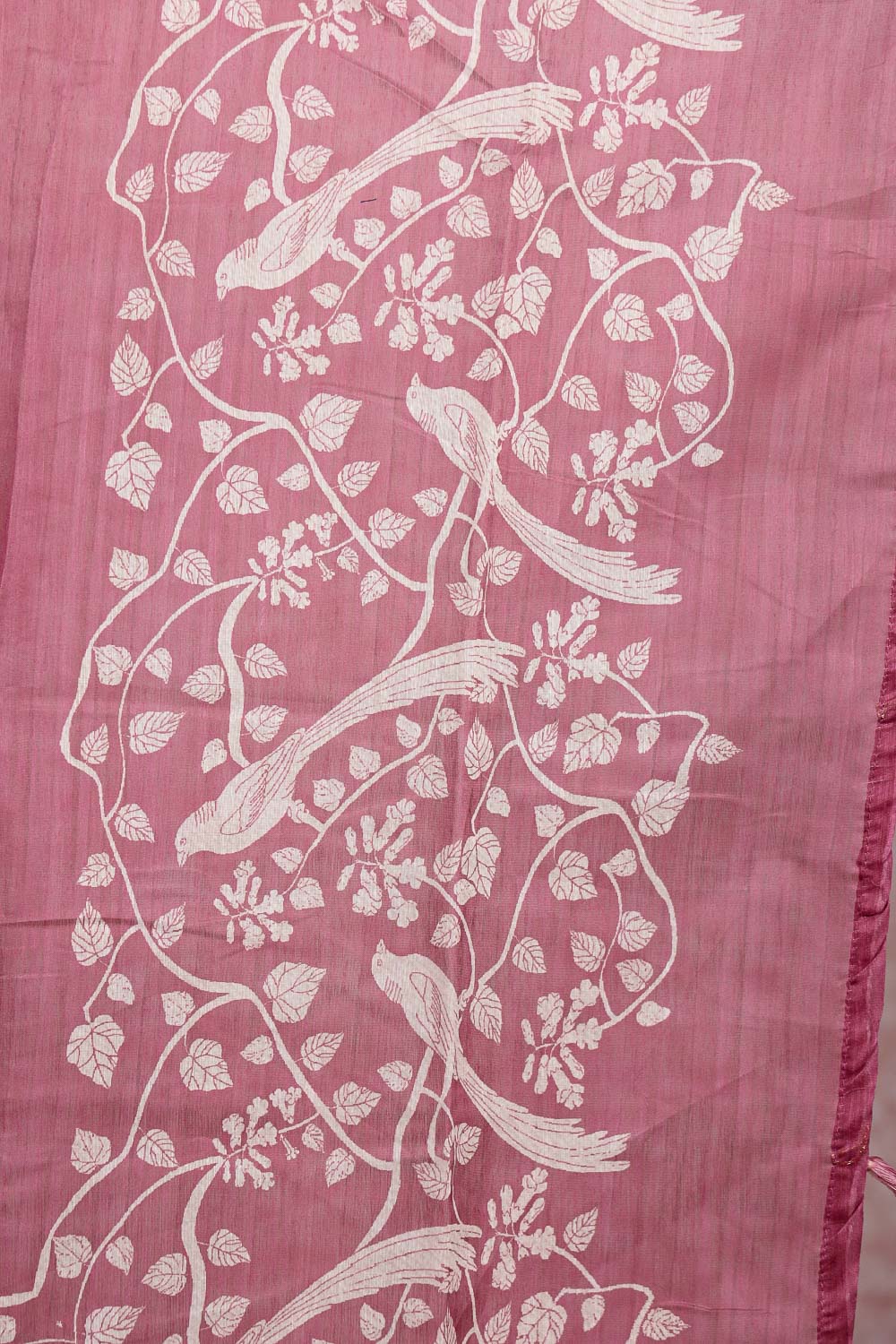 Onion Pink Semi Tussar Saree