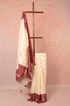 White Semi Silk Saree