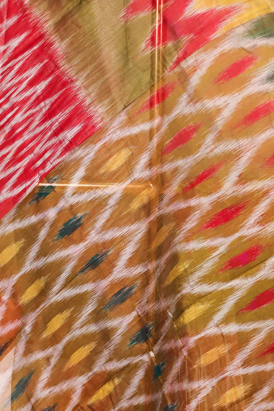 Maroon Cotton Silk Saree