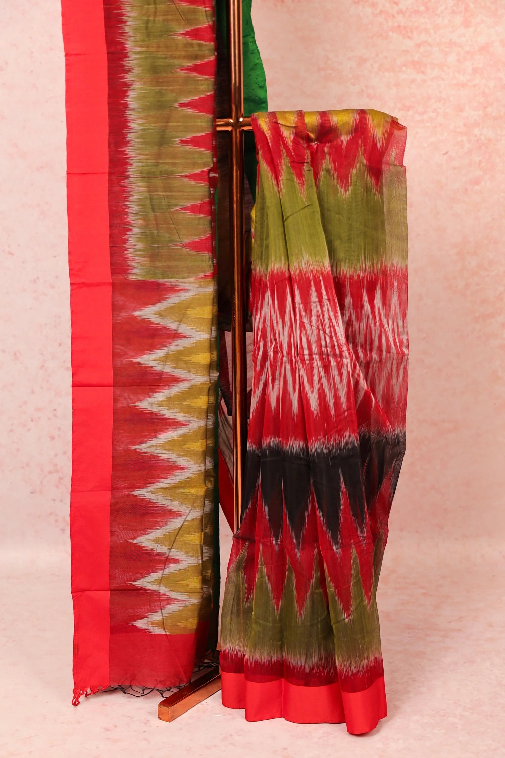 Maroon Cotton Silk Saree