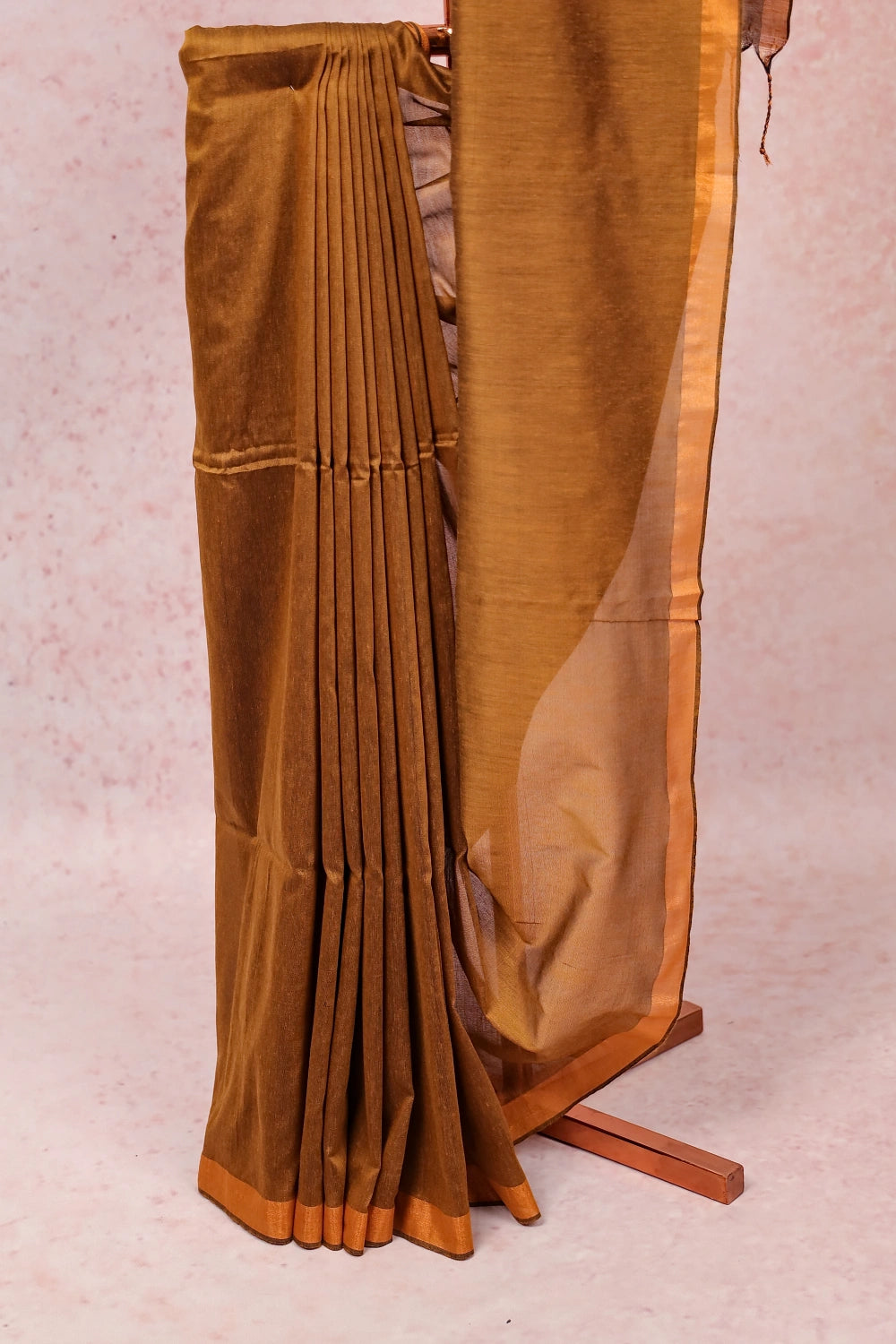 Copper Mul Cotton Saree