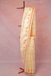 Cream Semi Jute Tussar Saree