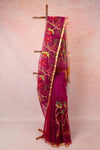 Magenta Cotton Silk Saree