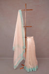 Off White Crush Organza Saree