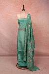 Green Tissue Beads Butta Unstitched Churidhar Material