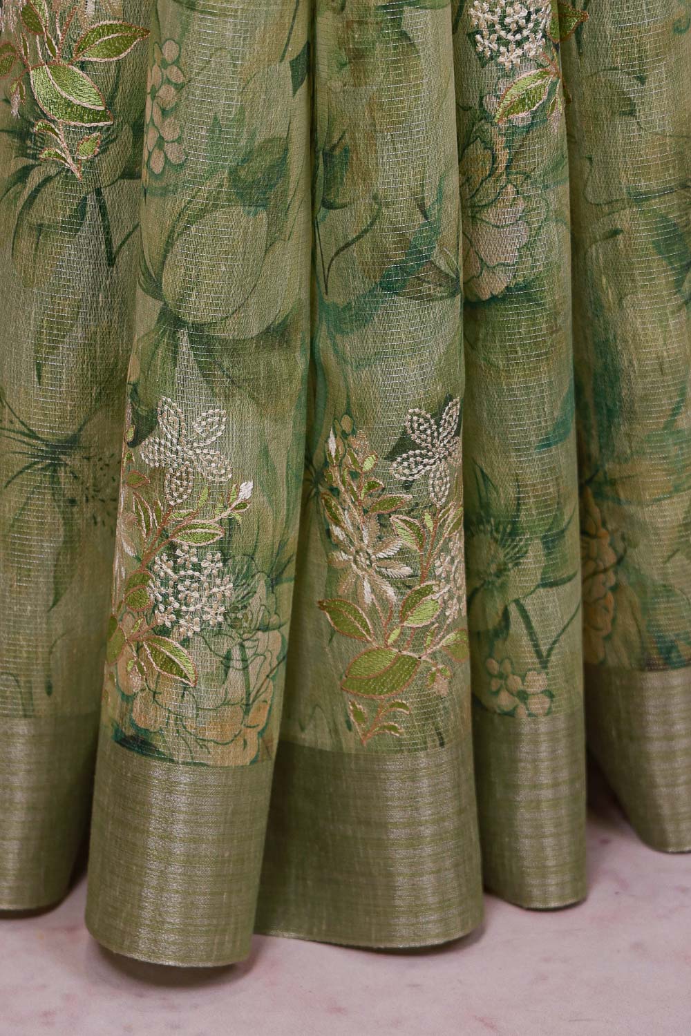 Green Tissue Kota Saree