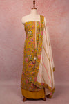 Mustard Yellow Cotton PrintedUnstitched Churidhar Material