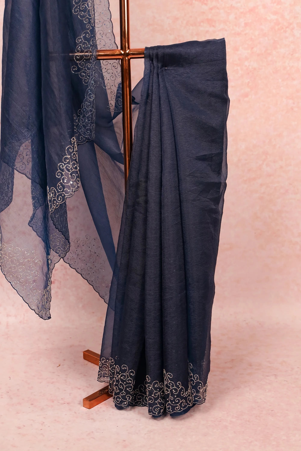 Blue Crush Organza Saree