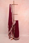 Grape Wine Georgette Saree