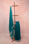 Sapphire Green Tissue Organza Saree