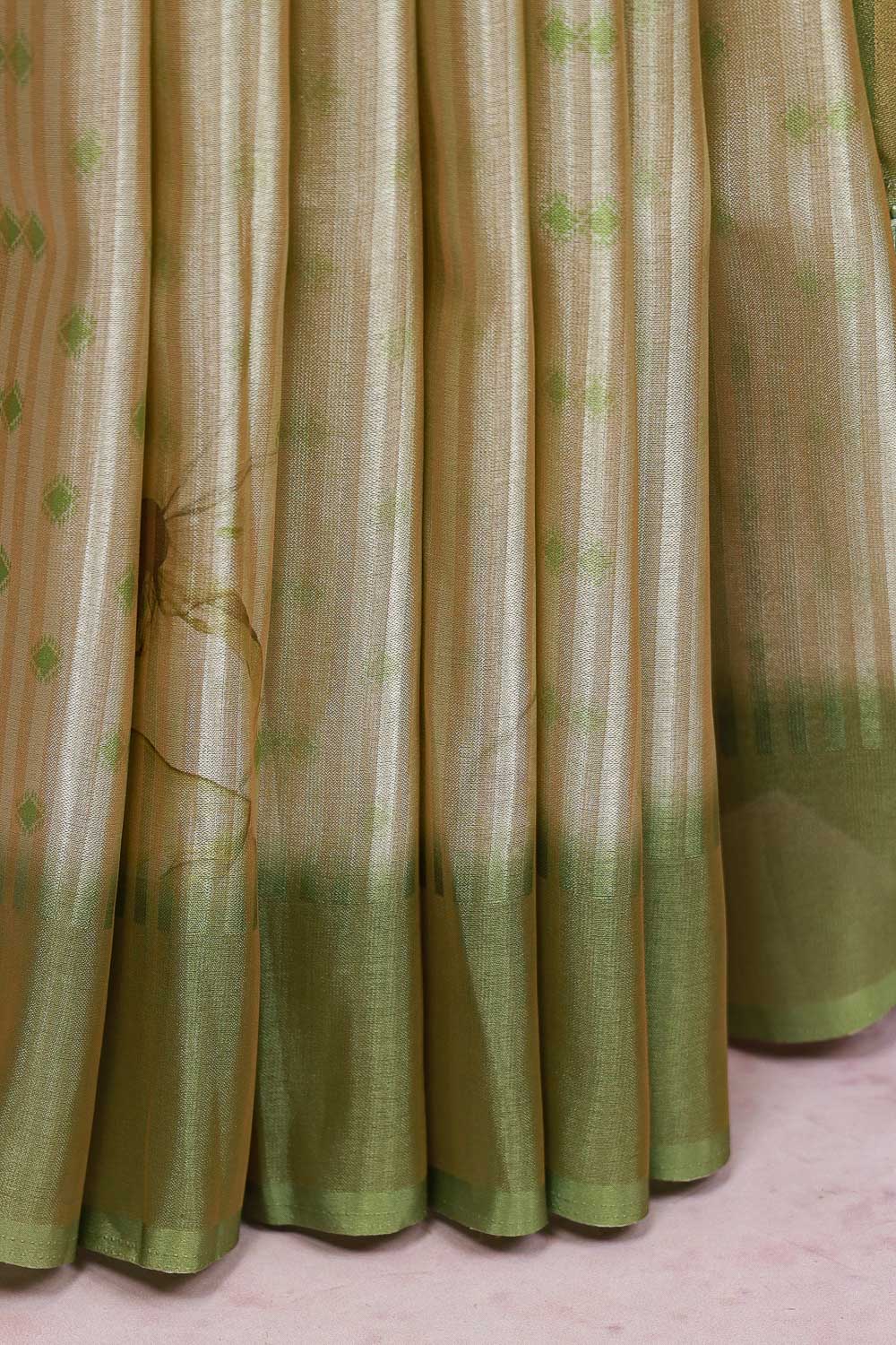 Cream Semi Silk Saree