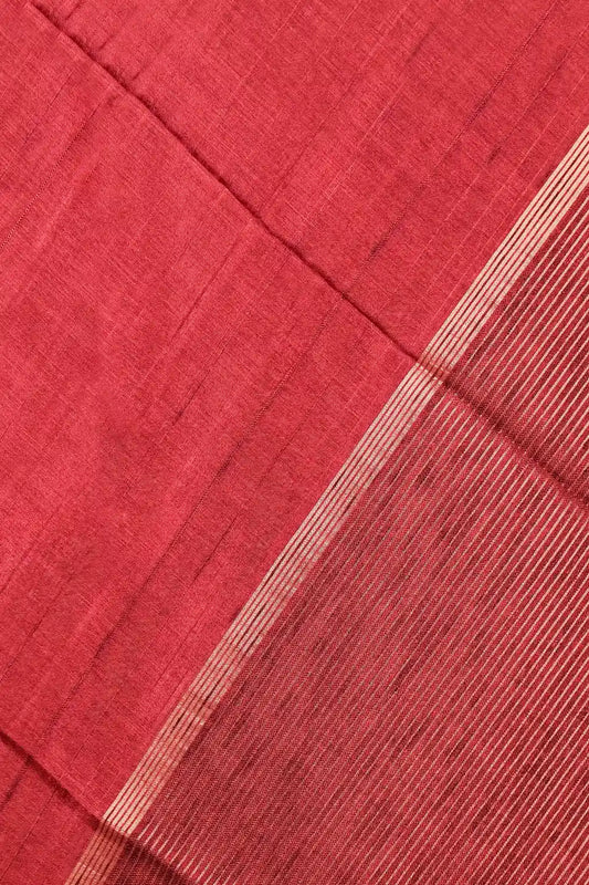 Brown Semi Jute Saree