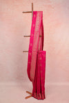 Magenta Semi Jute Saree