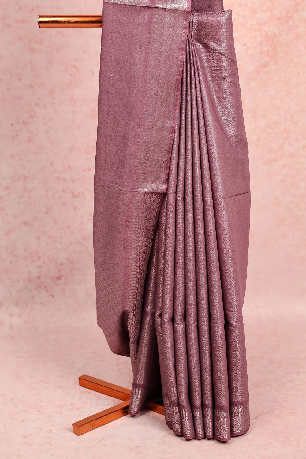 Lavender Semi Tussar Saree