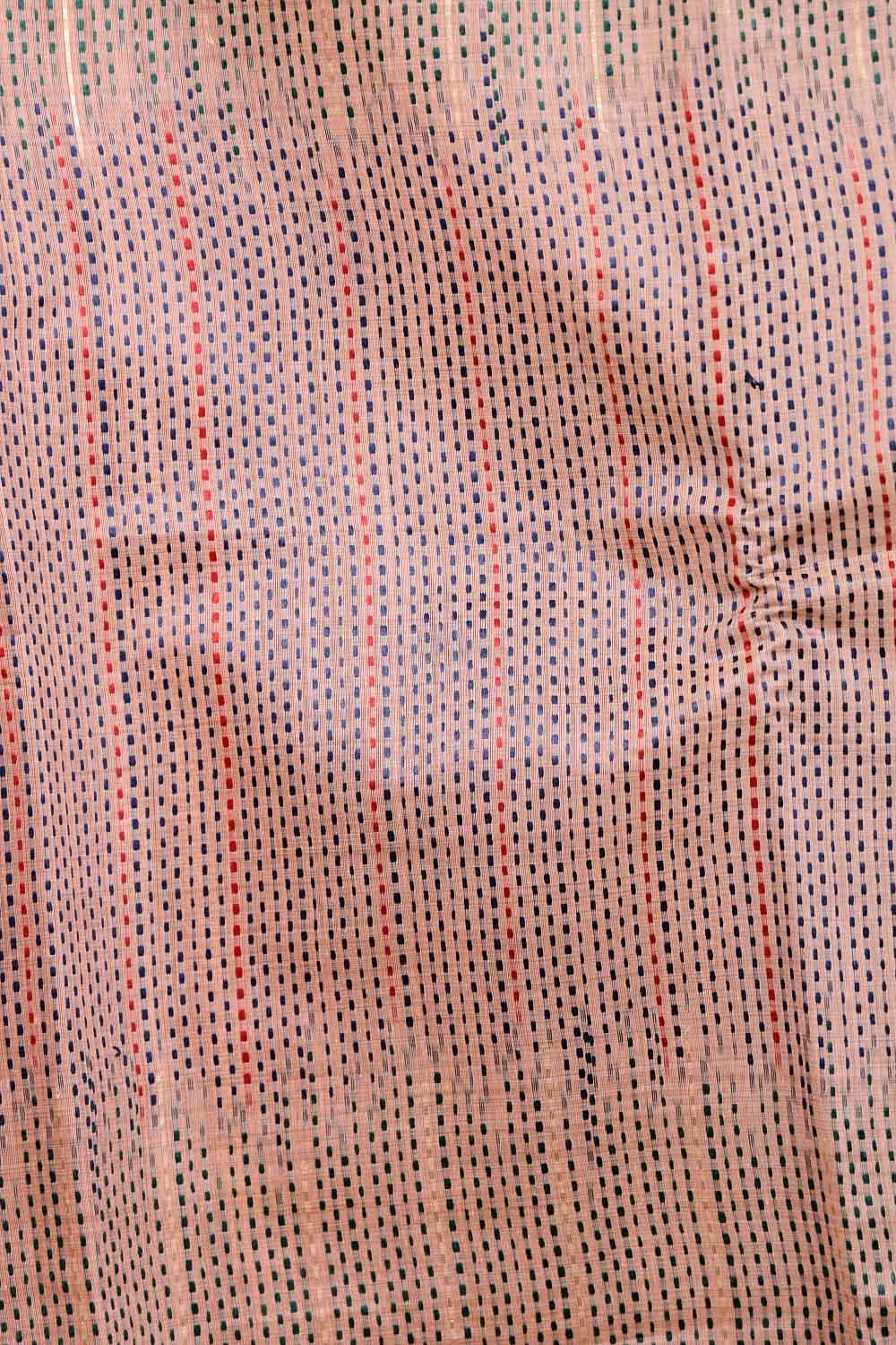 Peach Semi Jute Saree