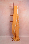 Carrot Color Semi Linen Saree