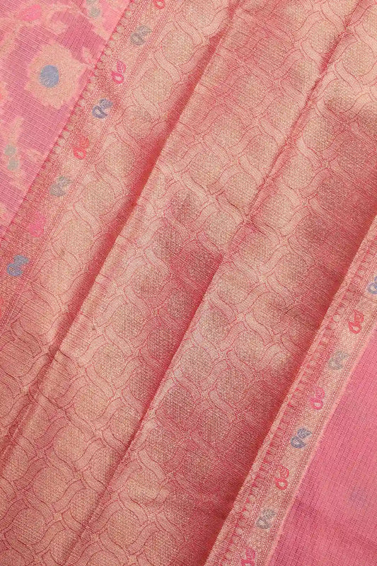 Pink Semi Tussar Saree