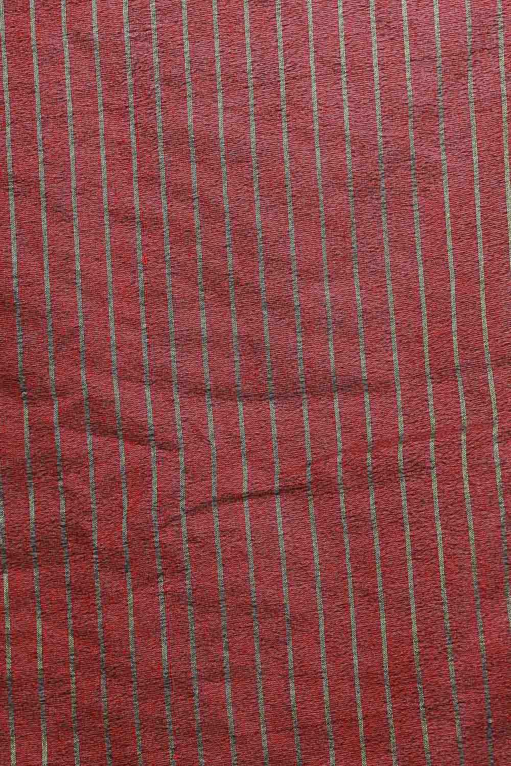 Maroon Cotton Saree