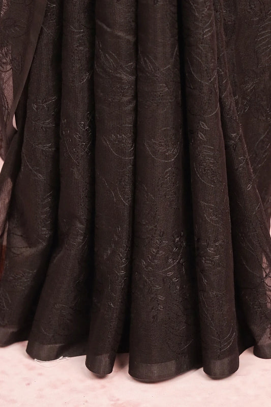 Black Net Kota Saree