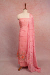 Pink Kota Embroidery Unstitched Churidhar Material