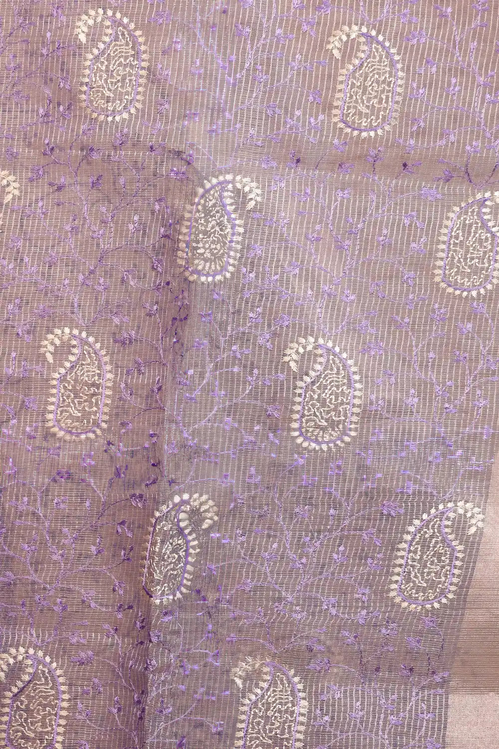 Purple Semi Tissue Saree