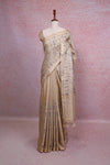 Cream Semi Jute Saree - Seematti
