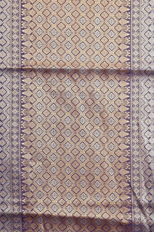 Blue Semi Banarasi Saree